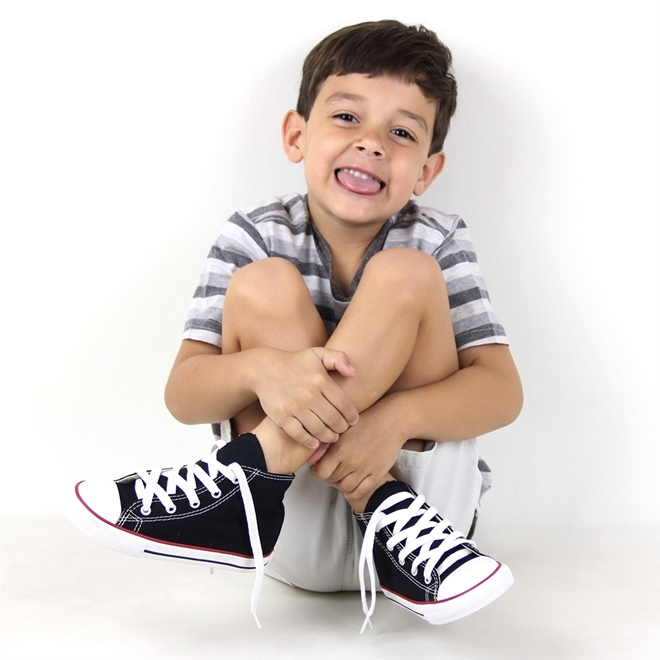 Tênis All Star cano alto infantil diversas cores ou estampas