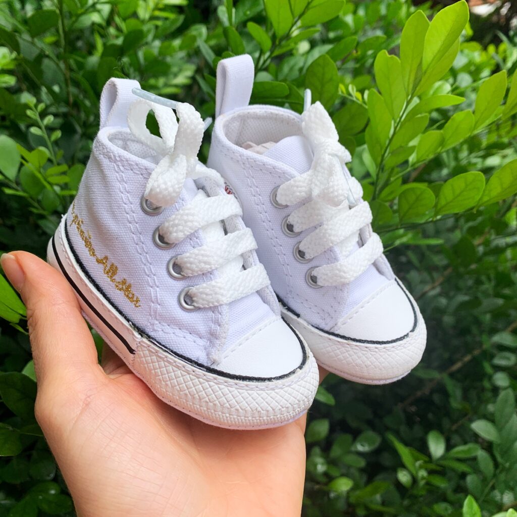 All star hot sale bebê dourado